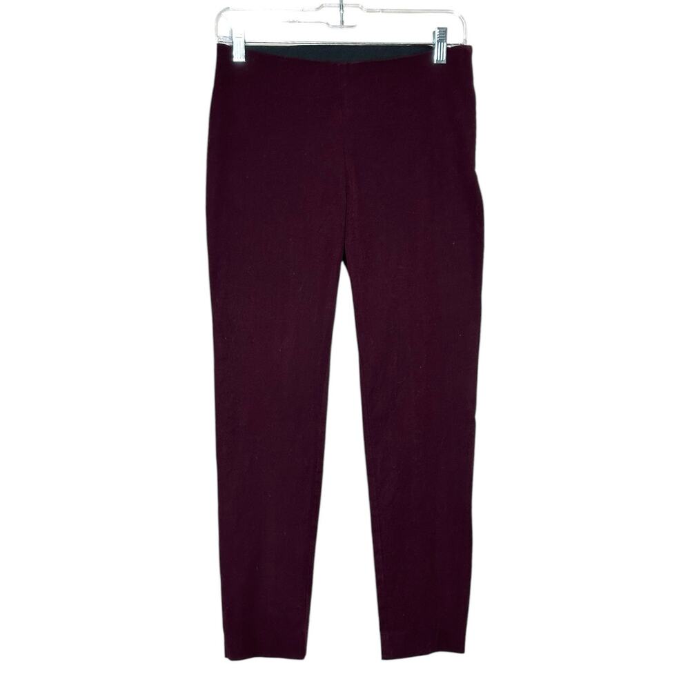 A new day burgundy flat front slim cropped pants size 4